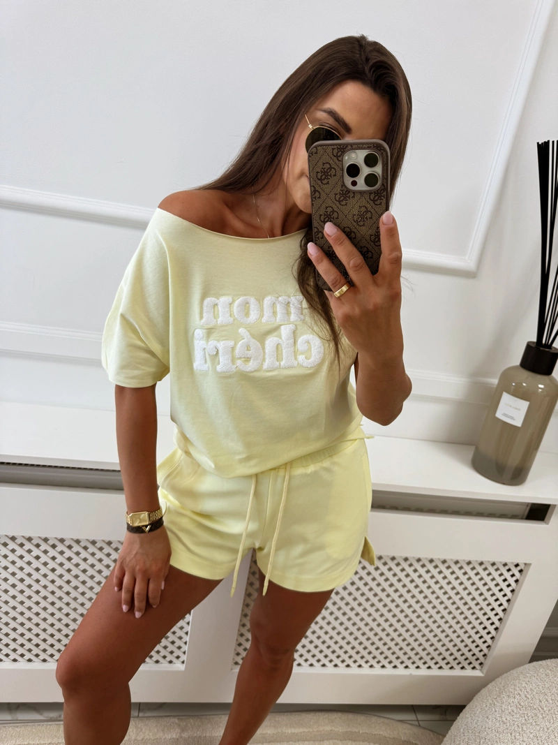 T-shirt Moncheri żółty