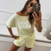 T-shirt Moncheri żółty