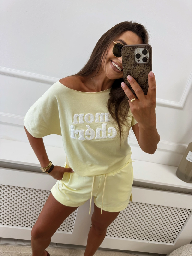 T-shirt Moncheri żółty